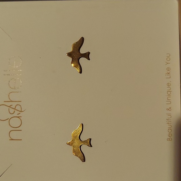 Nashelle Sterling Silver Dove Stud Earrings - Picture 3 of 4